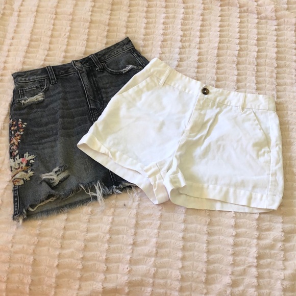Abercrombie & Fitch denim mini & shorts BUNDLE - Picture 1 of 8